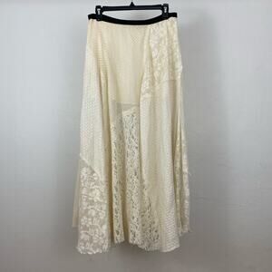 FP One - Free People Patchwork Lace Maxi - Ivory - Size Small